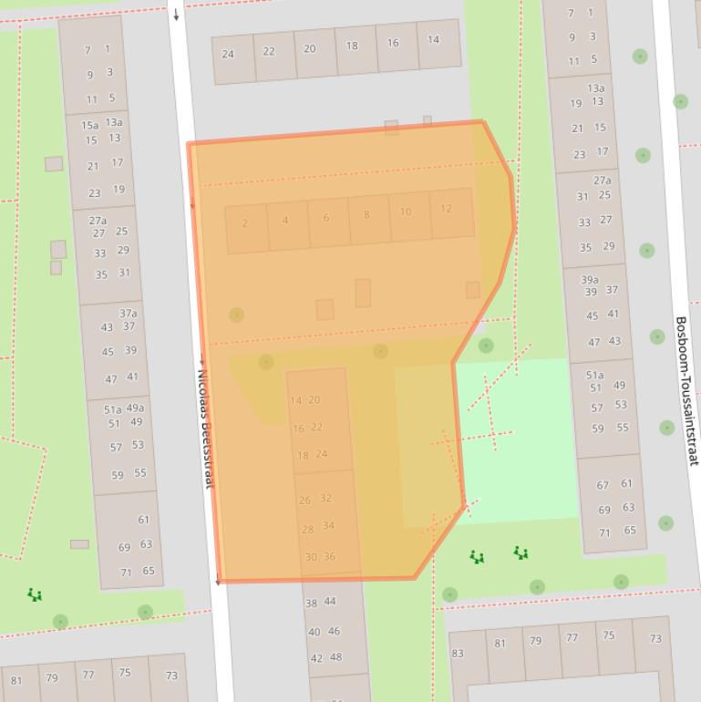 Kaart van postcodegebied 9721RN.