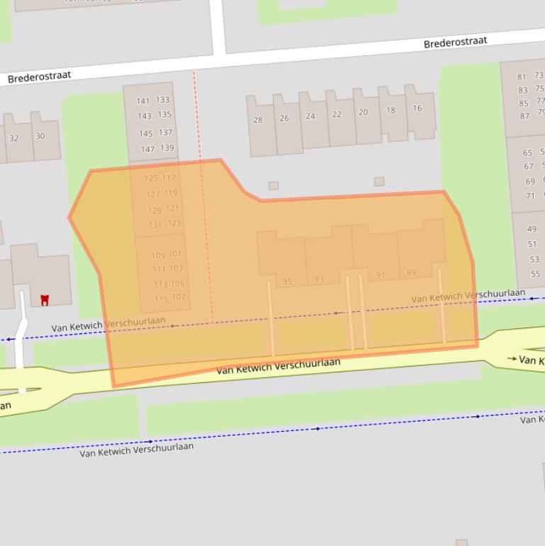 Kaart van postcodegebied 9721SH.