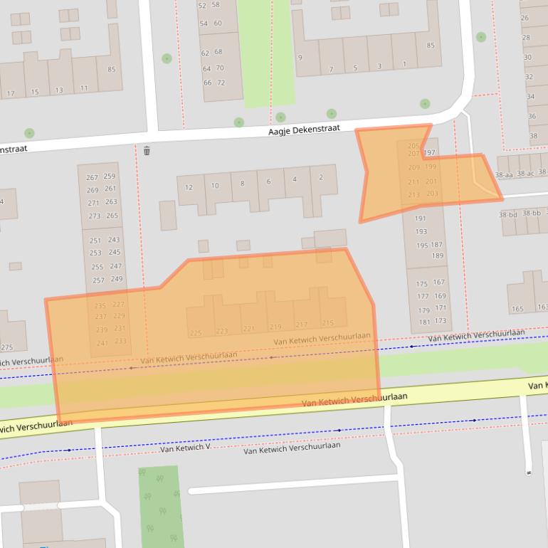 Kaart van postcodegebied 9721SL.