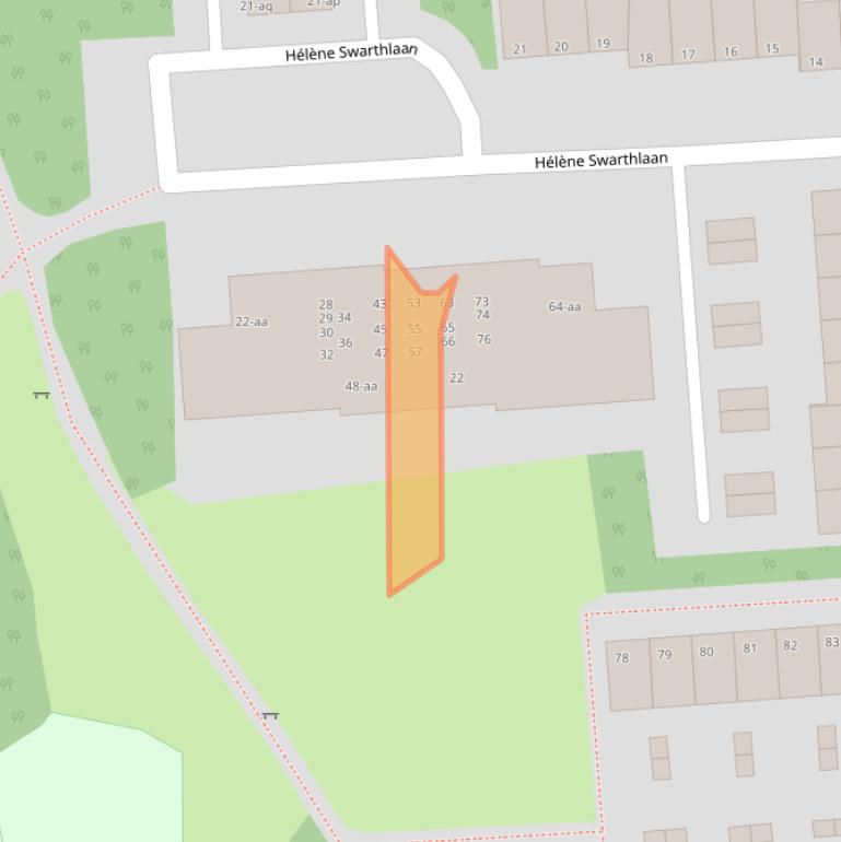 Kaart van postcodegebied 9721TV.