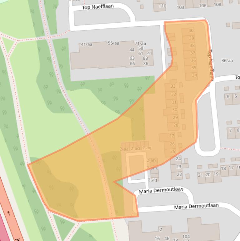 Kaart van postcodegebied 9721VB.