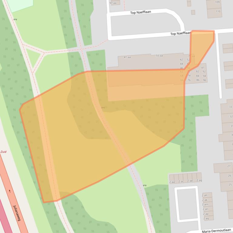 Kaart van postcodegebied 9721VD.