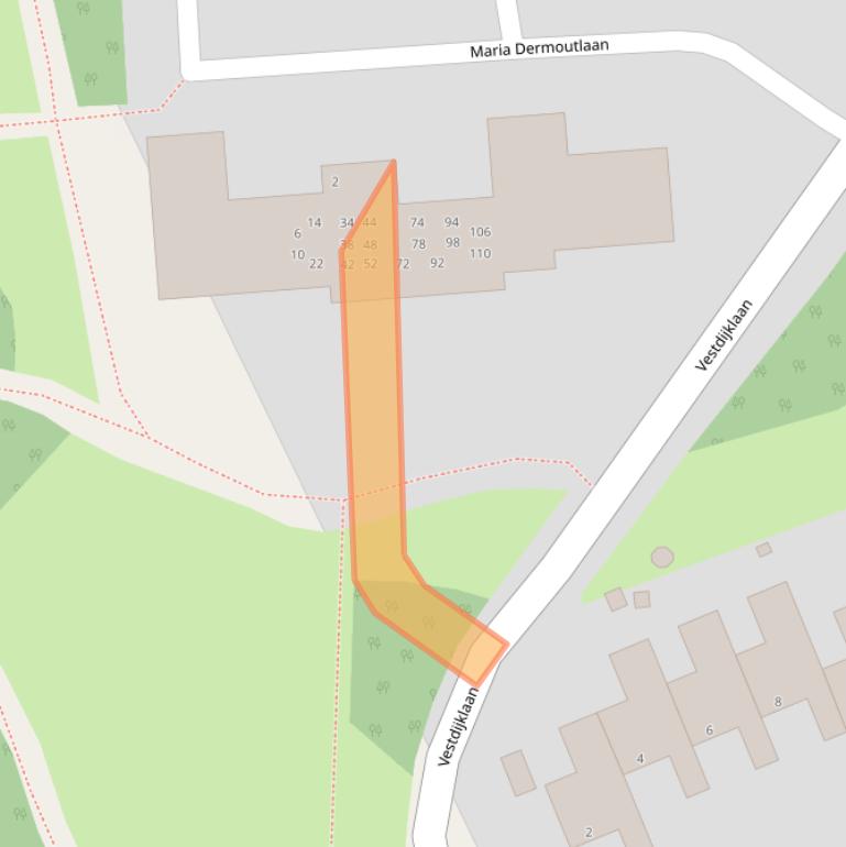 Kaart van postcodegebied 9721VK.