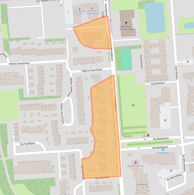 Kaart van postcodegebied 9721VM.