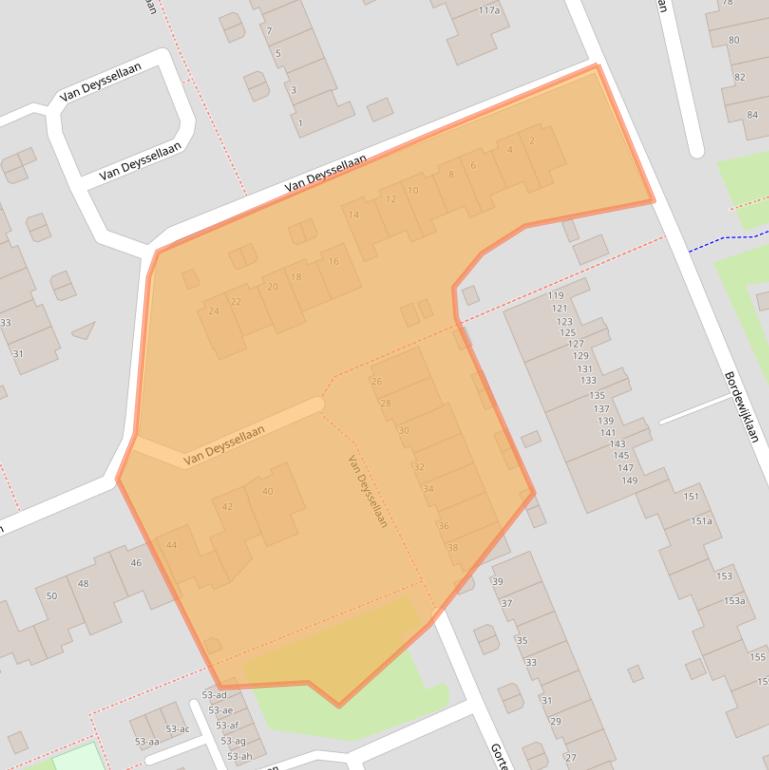 Kaart van postcodegebied 9721WV.