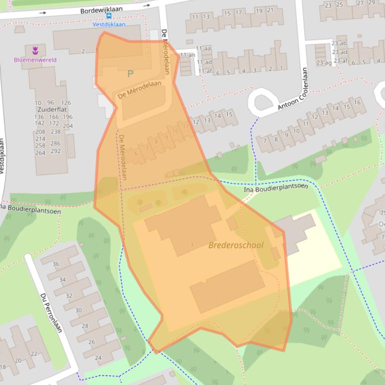Kaart van postcodegebied 9721XA.