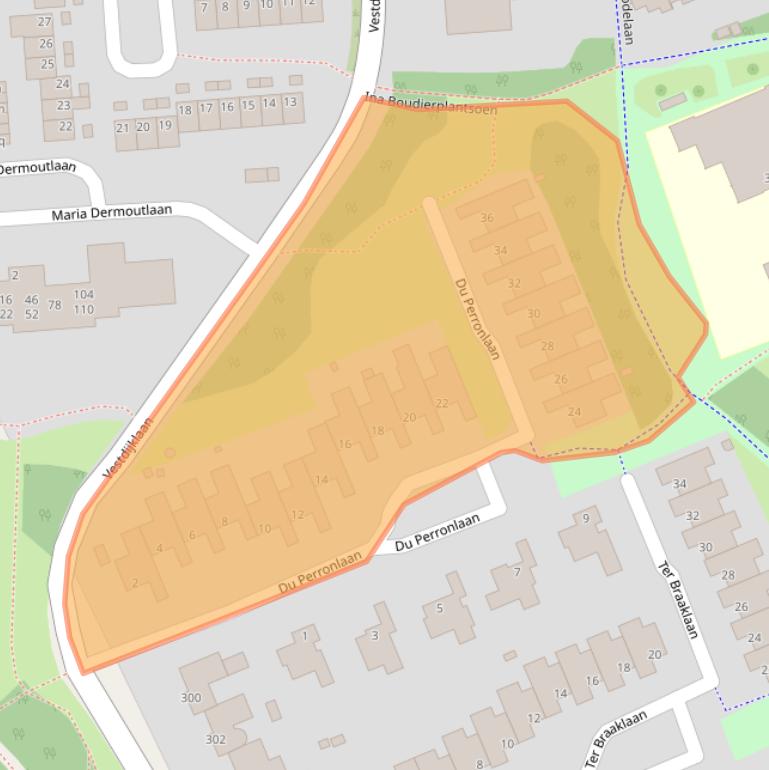 Kaart van postcodegebied 9721XE.