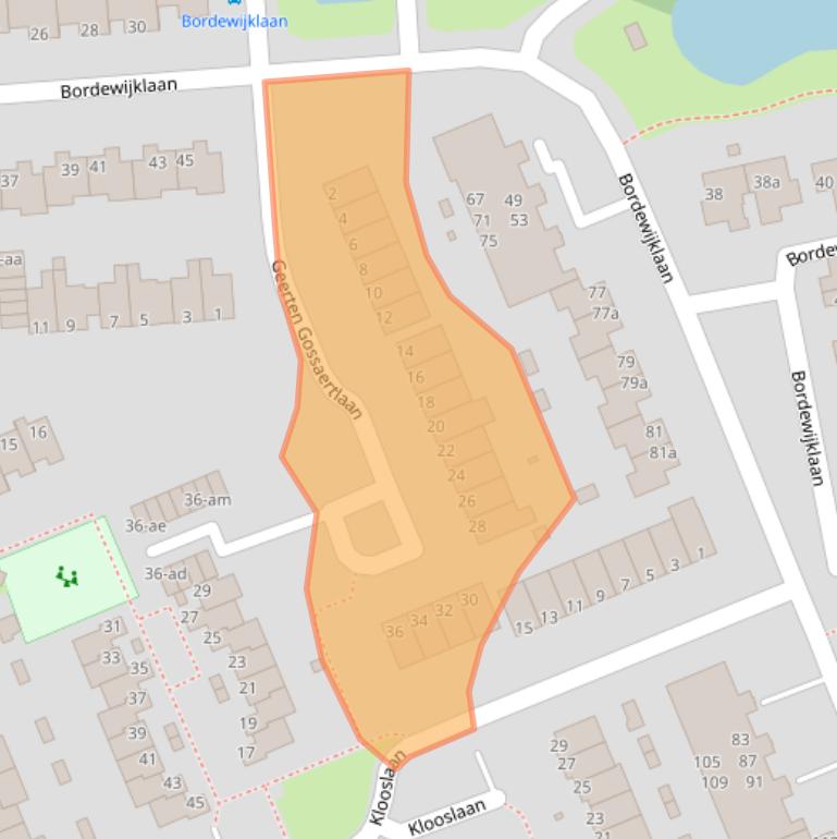 Kaart van postcodegebied 9721XJ.