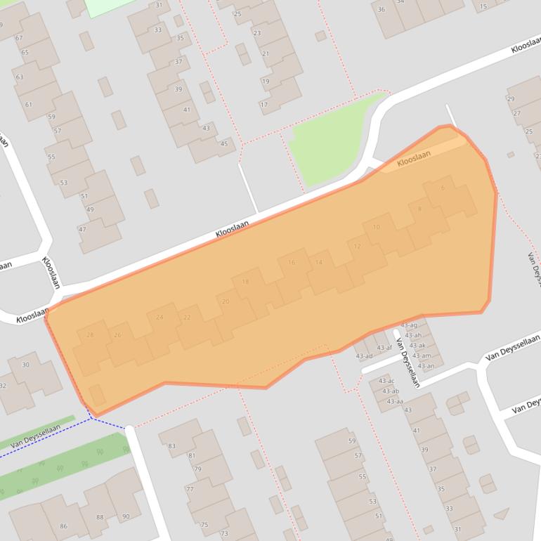 Kaart van postcodegebied 9721XN.