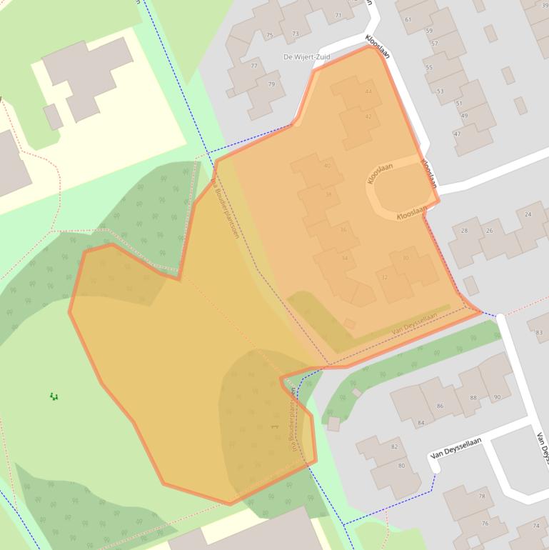 Kaart van postcodegebied 9721XP.