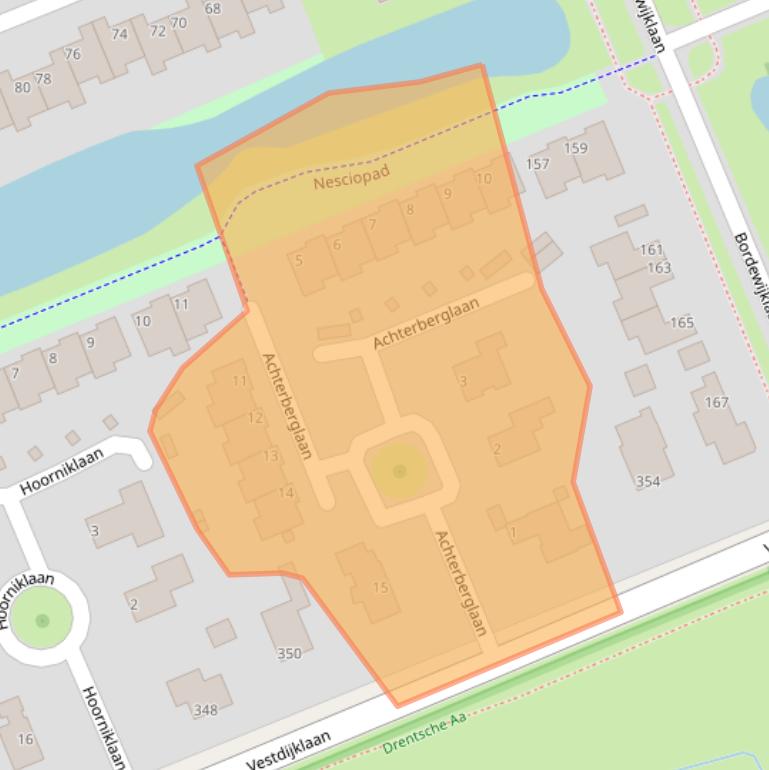 Kaart van postcodegebied 9721XX.