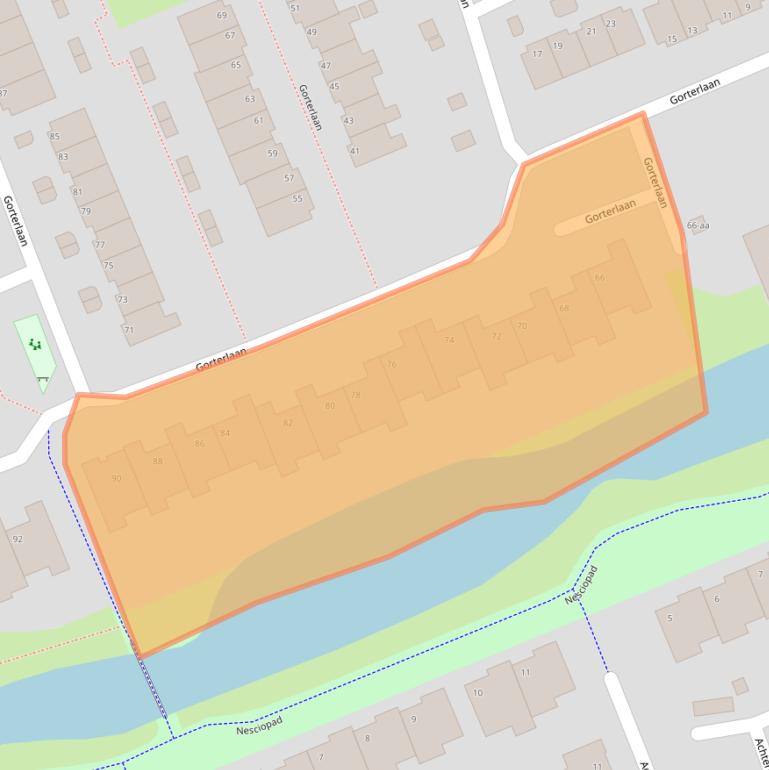 Kaart van postcodegebied 9721ZH.