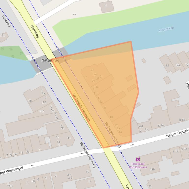 Kaart van postcodegebied 9722AB.