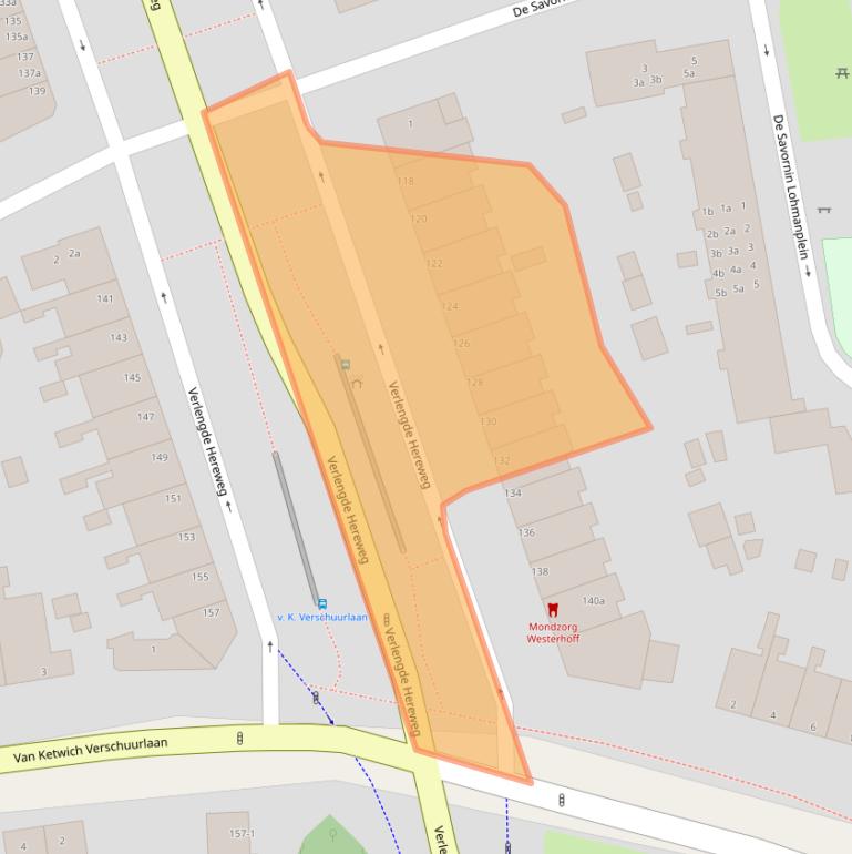 Kaart van postcodegebied 9722AJ.