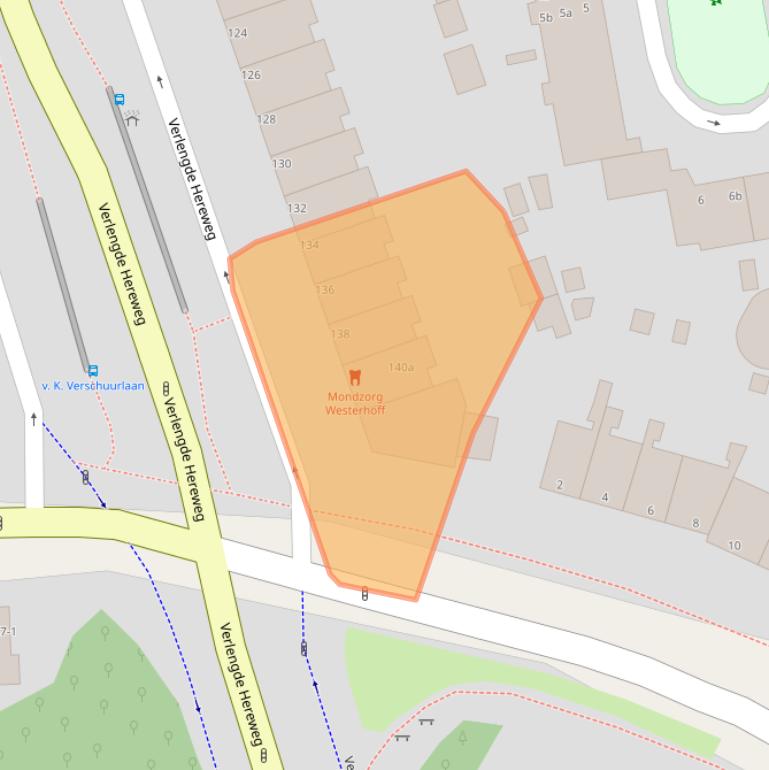 Kaart van postcodegebied 9722AK.