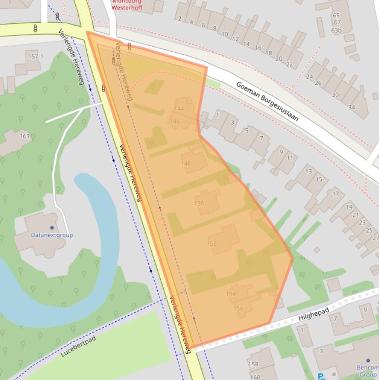 Kaart van postcodegebied 9722AL.