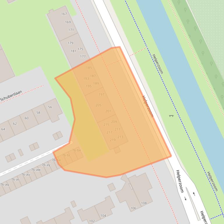 Kaart van postcodegebied 9722BL.