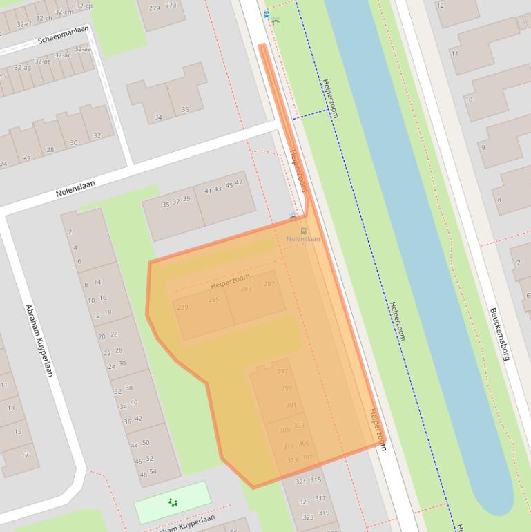 Kaart van postcodegebied 9722BP.