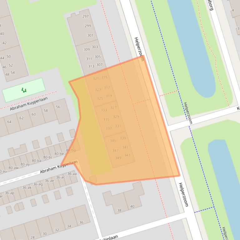 Kaart van postcodegebied 9722BR.