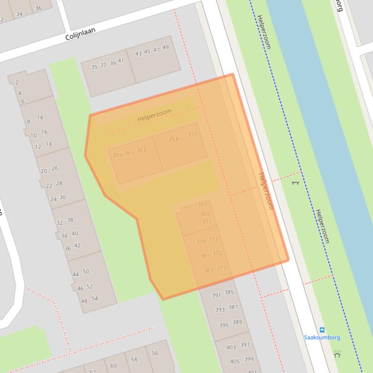 Kaart van postcodegebied 9722BS.
