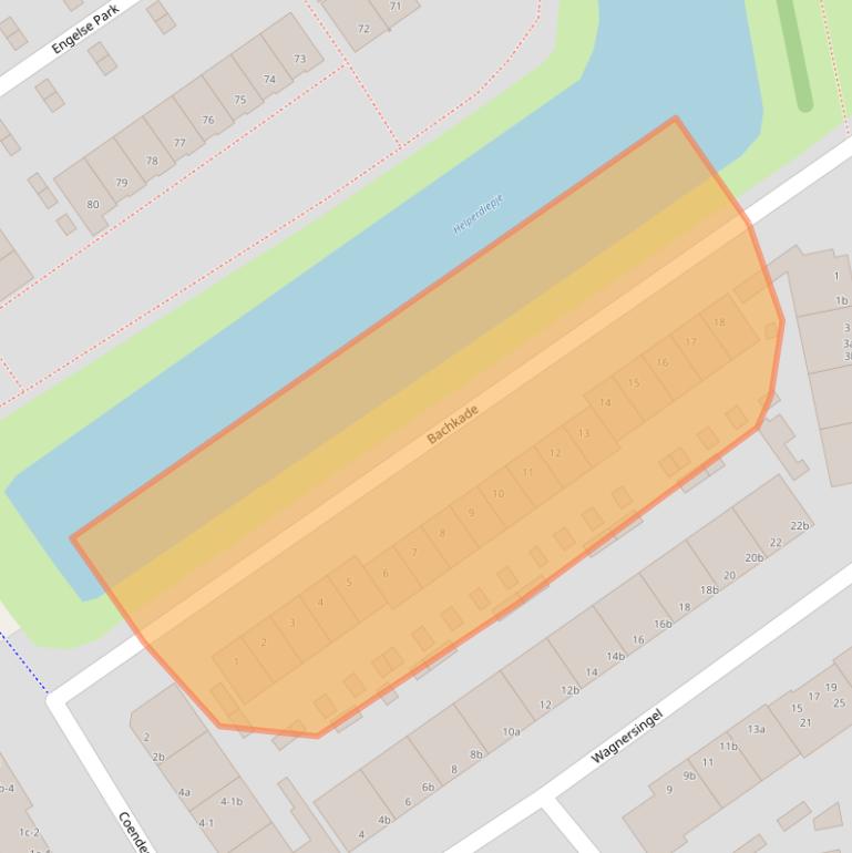 Kaart van postcodegebied 9722BV.