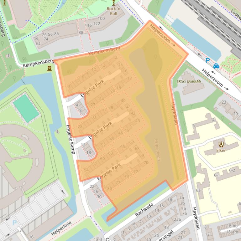 Kaart van postcodegebied 9722CK.