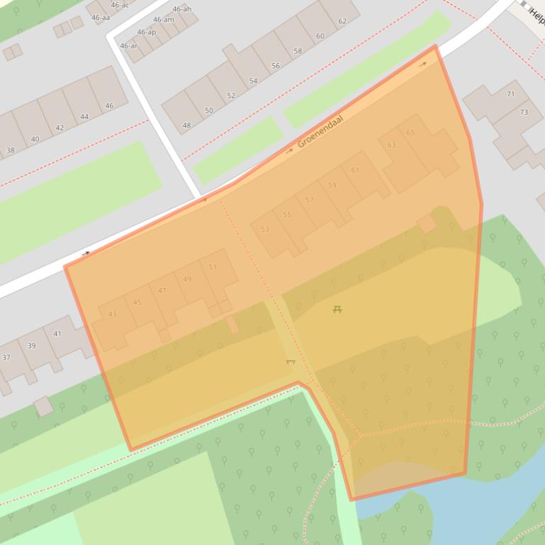 Kaart van postcodegebied 9722CP.
