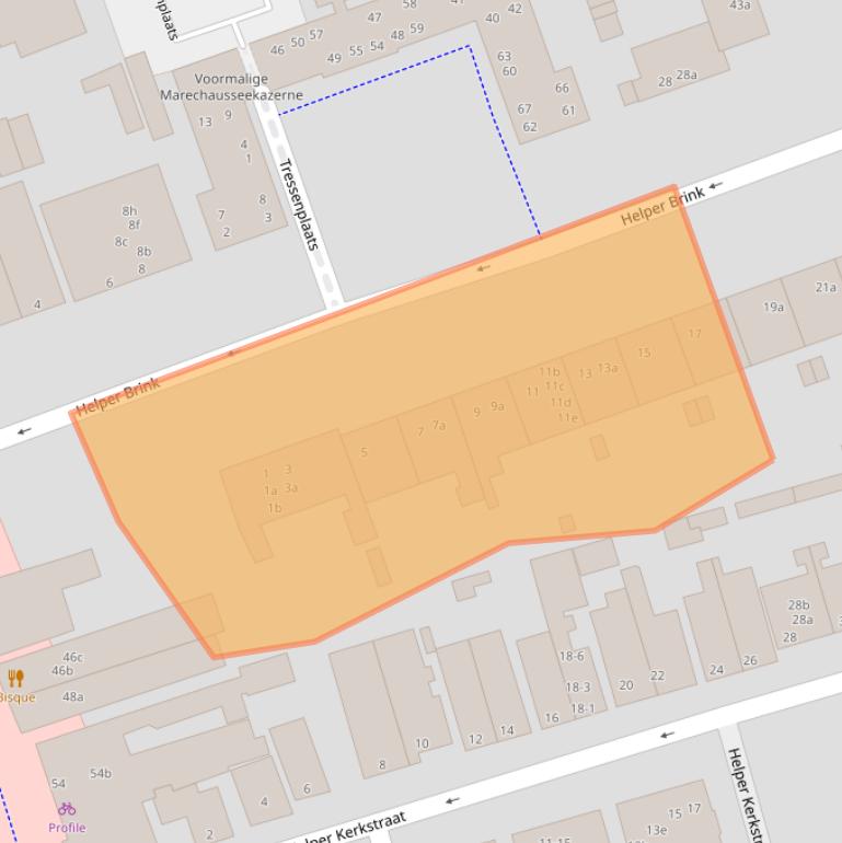 Kaart van postcodegebied 9722EE.
