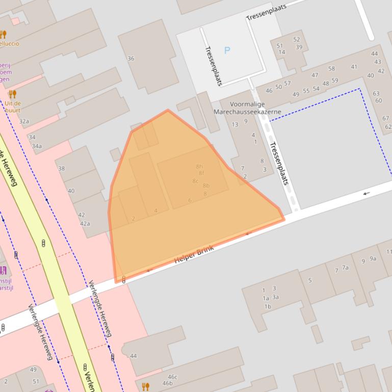 Kaart van postcodegebied 9722EN.