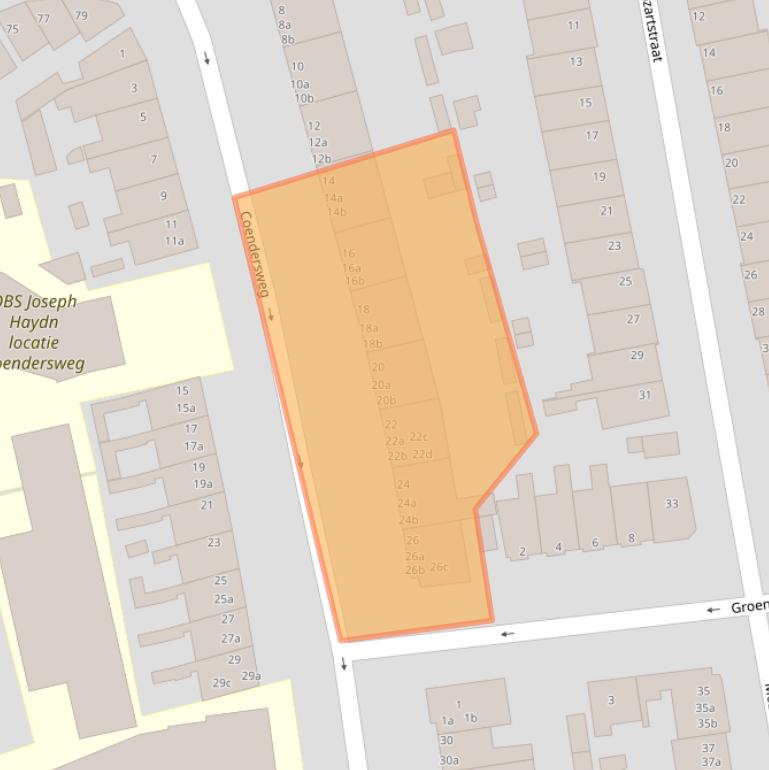 Kaart van postcodegebied 9722GG.