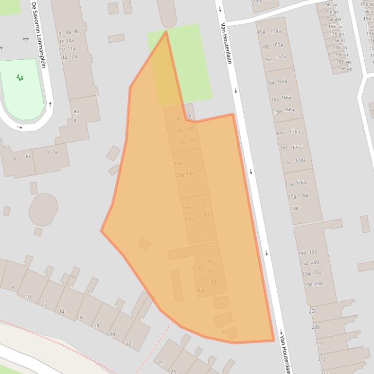 Kaart van postcodegebied 9722GS.
