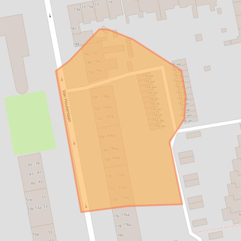 Kaart van postcodegebied 9722GX.