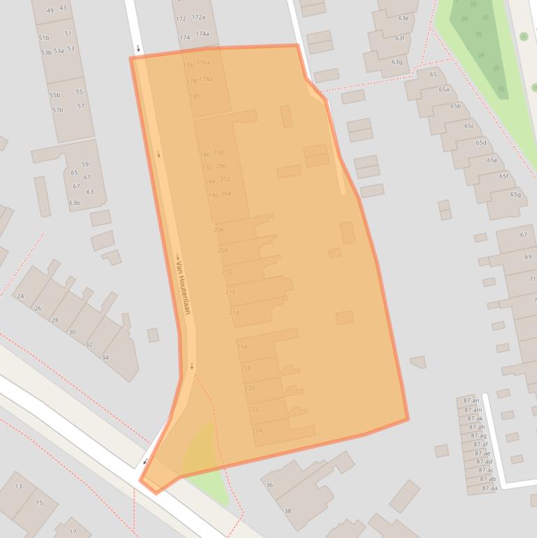 Kaart van postcodegebied 9722GZ.