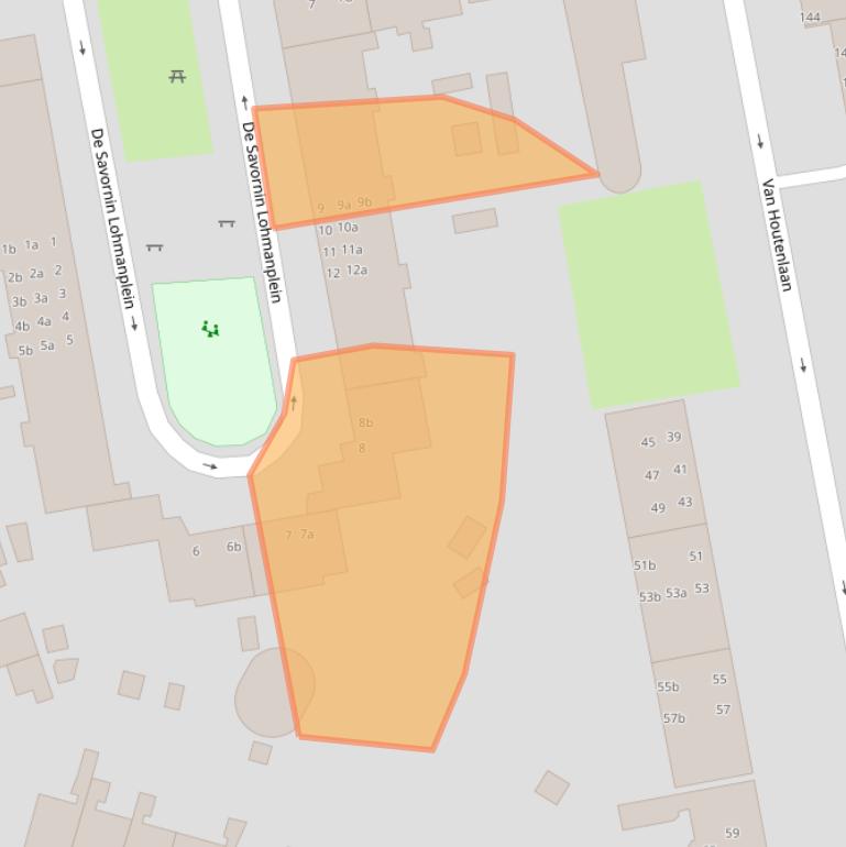 Kaart van postcodegebied 9722HR.