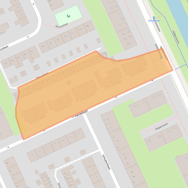 Kaart van postcodegebied 9722JX.