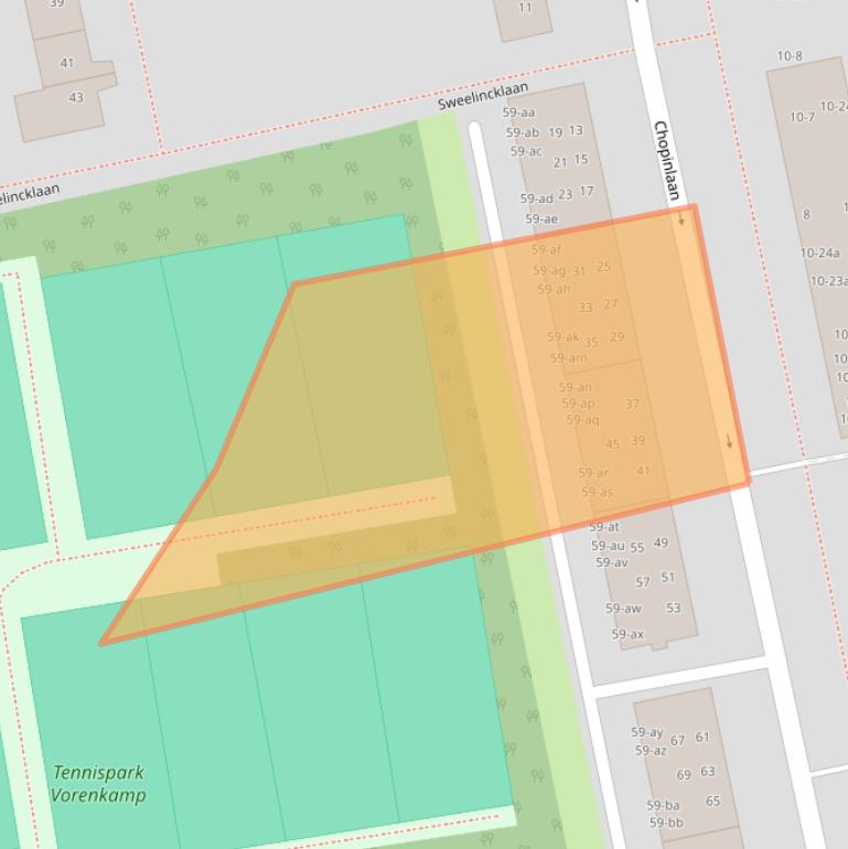 Kaart van postcodegebied 9722KB.