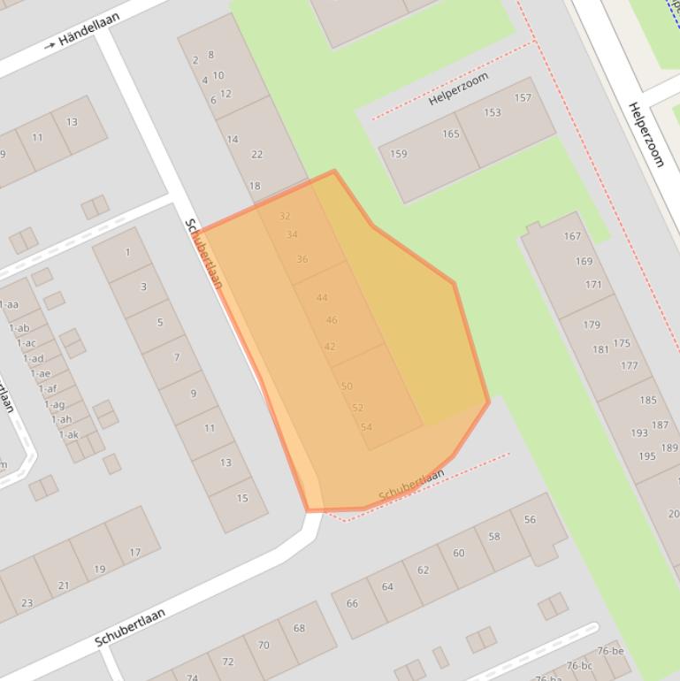 Kaart van postcodegebied 9722LC.