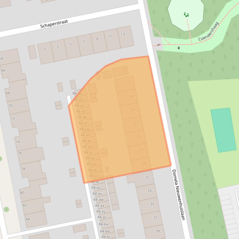 Kaart van postcodegebied 9722LG.