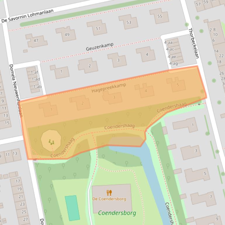 Kaart van postcodegebied 9722LM.