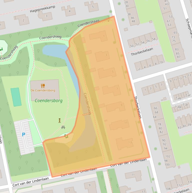 Kaart van postcodegebied 9722NA.
