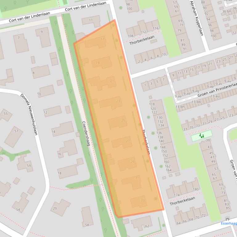 Kaart van postcodegebied 9722NB.