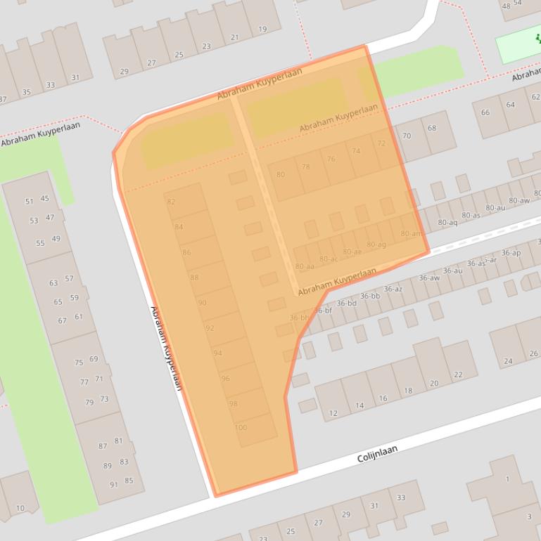 Kaart van postcodegebied 9722PH.