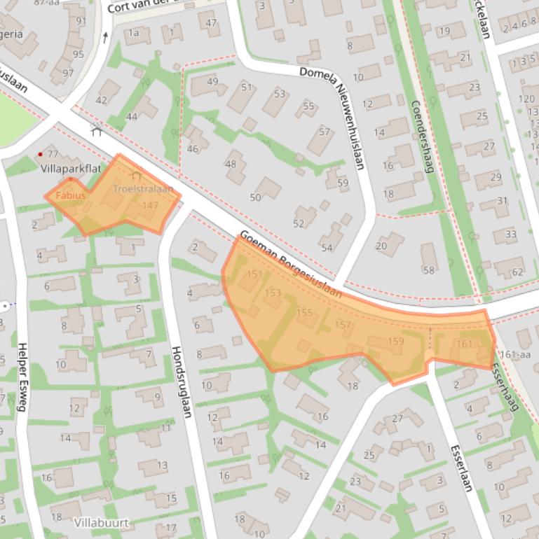 Kaart van postcodegebied 9722RG.