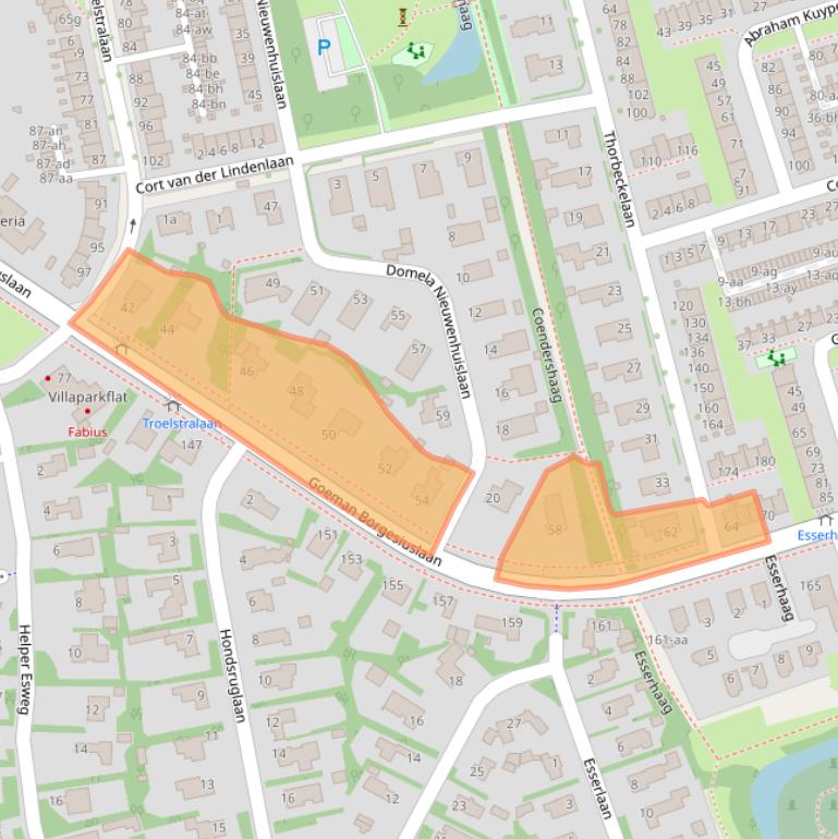Kaart van postcodegebied 9722RL.