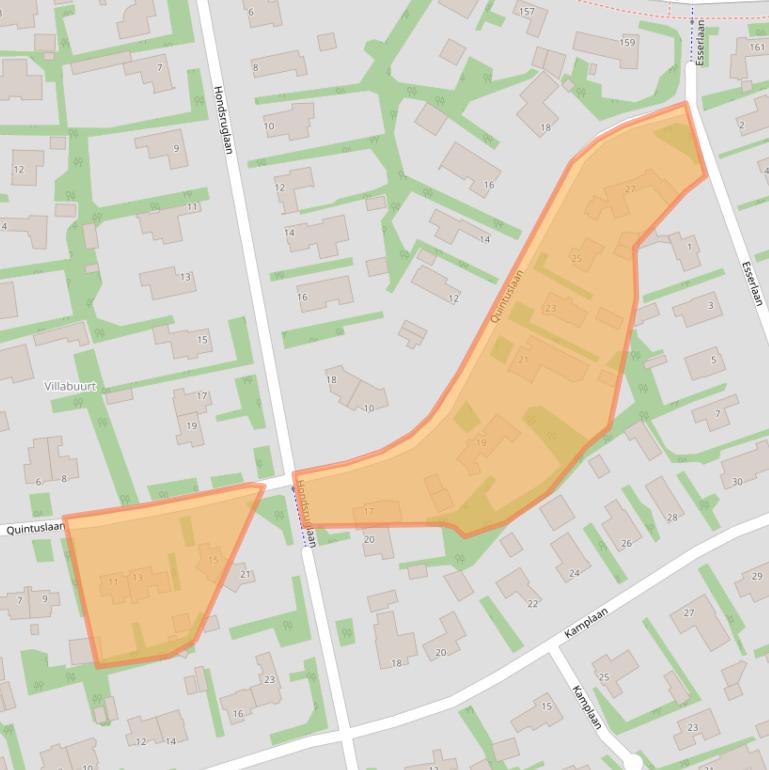 Kaart van postcodegebied 9722RT.