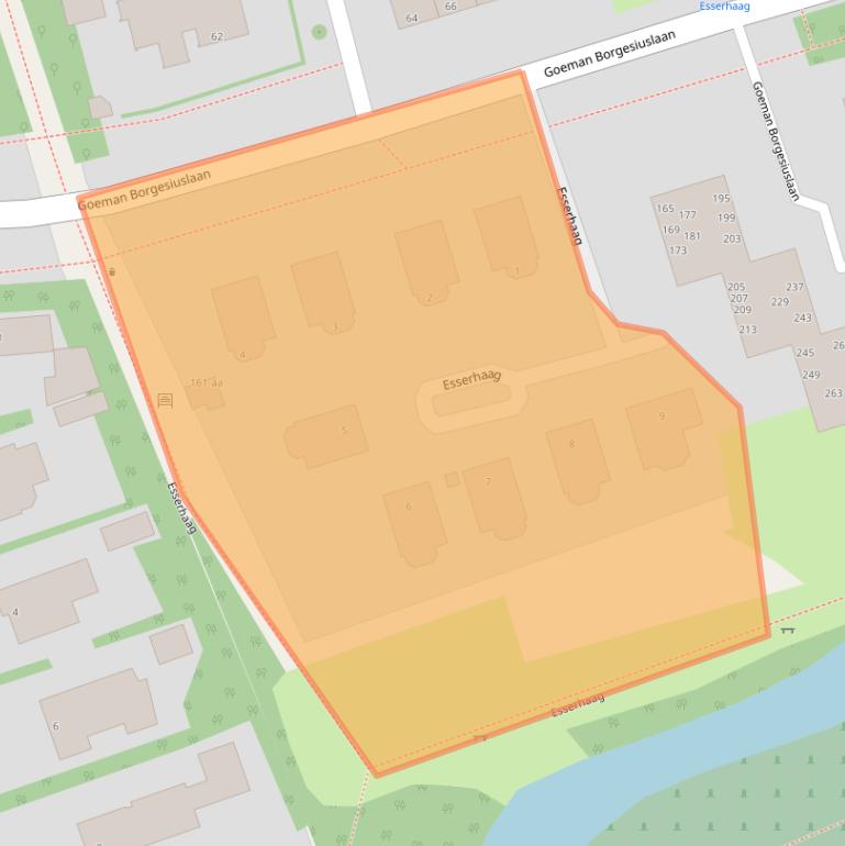 Kaart van postcodegebied 9722RW.