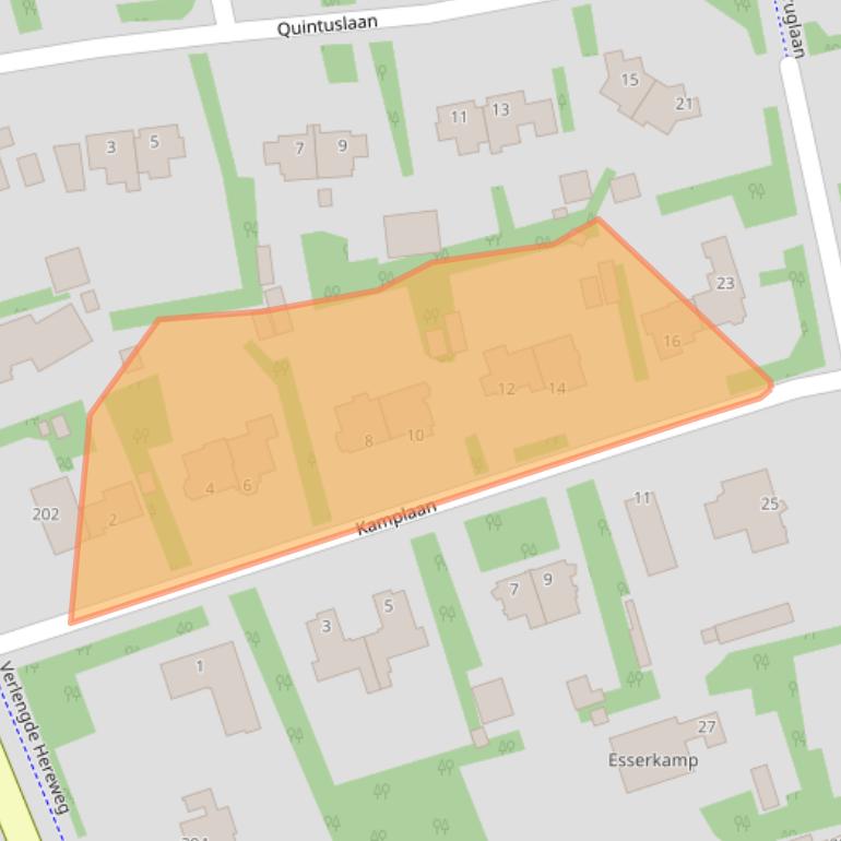 Kaart van postcodegebied 9722SH.