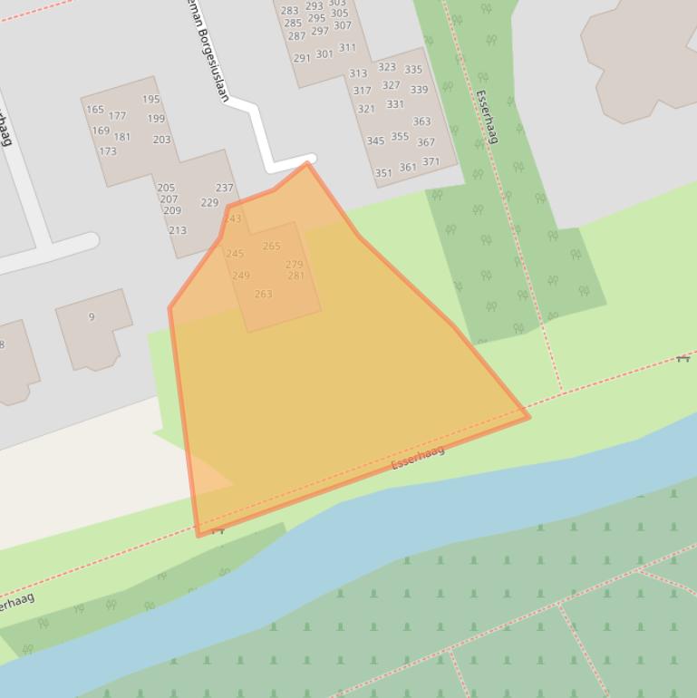 Kaart van postcodegebied 9722VC.