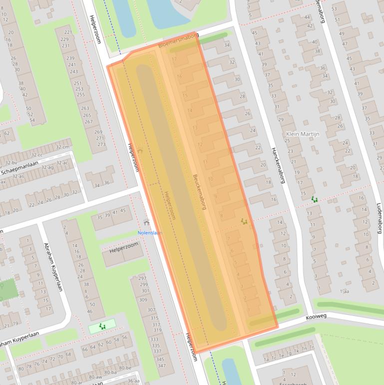 Kaart van postcodegebied 9722WB.