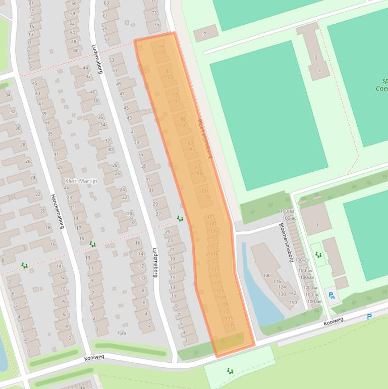 Kaart van postcodegebied 9722WP.